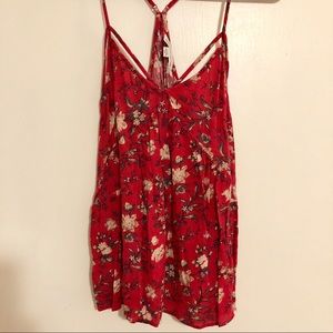 Pink floral American Eagle Tank top